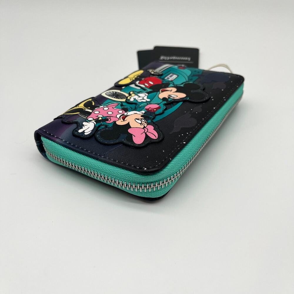 LOUNGEFLY Disney NWT Mickey Retro 3D Wallet, Sequin Minnie Ears Included - Picture 7 of 12